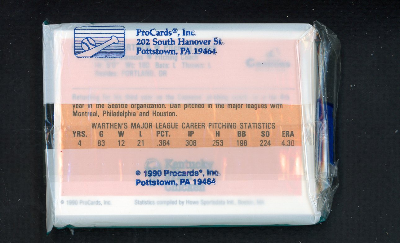 1990 Pro Card Calgary Cannons Complete Set Tino Martinez 543780
