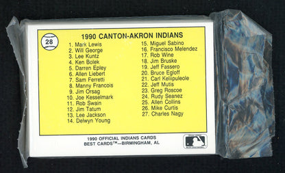 1990 Best Canton Akron Indians Complete Set Charles Nagy 543781