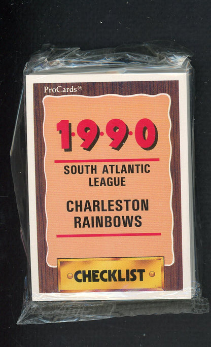 1990 Pro Card Charleston Rainbows Complete Set Mark Littell 543786