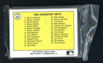 1990 Best Kingsport Mets Complete Set Hector Carrasco 543821