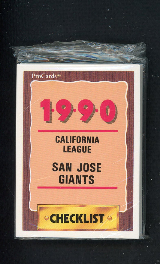 1990 Pro Card San Jose Giants Complete Set Royce Clayton 543860