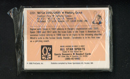 1990 Pro Card Stockton Ports Complete Set Pat Listach 543872