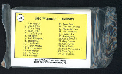 1990 Best Waterloo Diamonds Complete Set Bryce Florie 543883