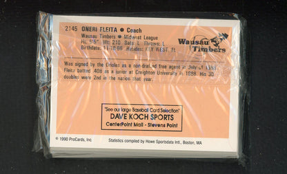 1990 Pro Card Wausau Timbers Complete Set Mike Young 543886
