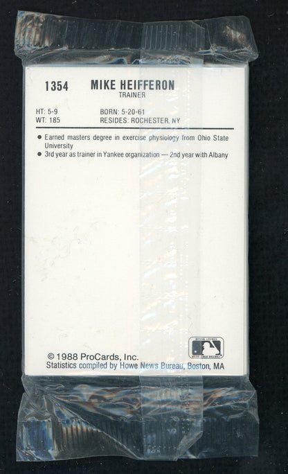 1988 Pro Card Albany Colonie Yankees Complete Set Jim Leyritz 543889