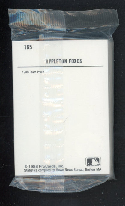 1988 Pro Card Appleton Foxes Complete Set Terry Shumpert 543890