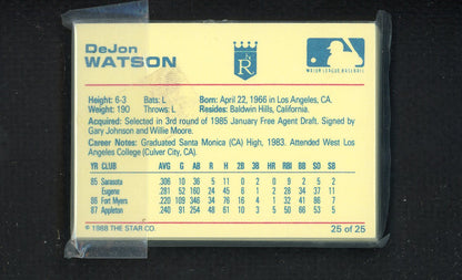 1988 Star Baseball City Royals Complete Set Jeff Conine 543894