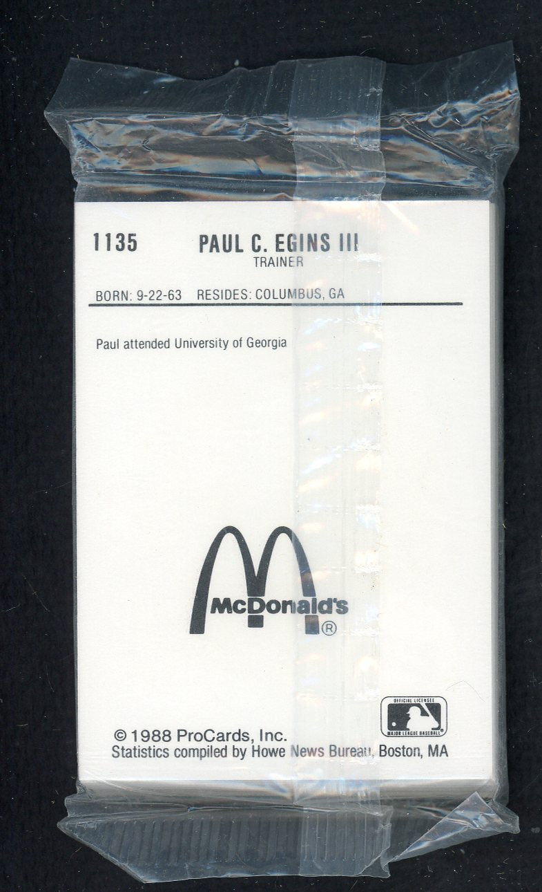 1988 Pro Card Burlington Braves Complete Set Eduardo Perez 543900
