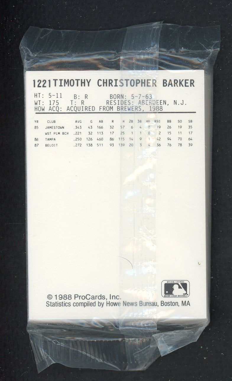 1988 Pro Card Charleston Rainbows Complete Set Doug Brocail 543902