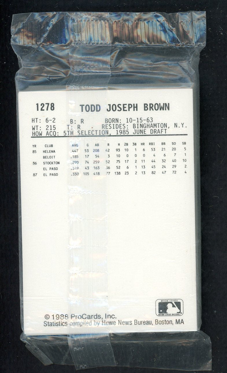 1988 Pro Card Denver Zephyrs Complete Set Darryl Hamilton 543908
