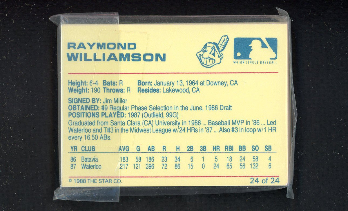 1988 Star Kinston Indians Purple Complete Set Albert Belle 543930