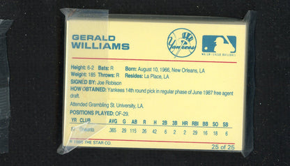 1988 Star Prince William Yankees Complete Set Bernie Williams 543951