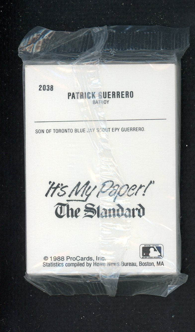 1988 Pro Card St. Catharines Blue Jays Complete Set David Weathers 543964