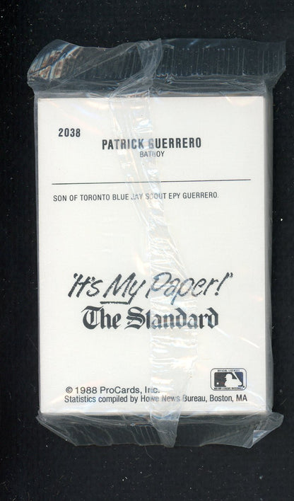1988 Pro Card St. Catharines Blue Jays Complete Set David Weathers 543964