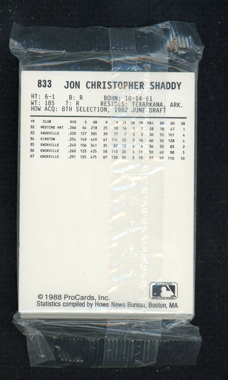 1988 Pro Card Syracuse Chiefs Complete Set Glenallen Hill 543969