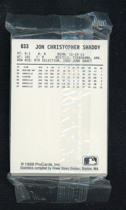 1988 Pro Card Syracuse Chiefs Complete Set Glenallen Hill 543969