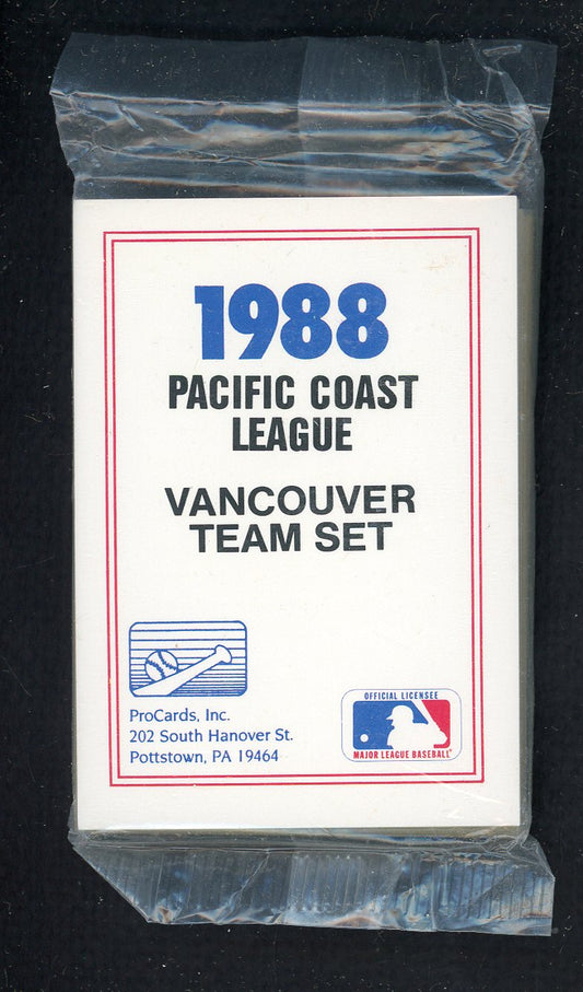 1988 Pro Card Vancouver Canadians Complete Set Carl Willis 543976