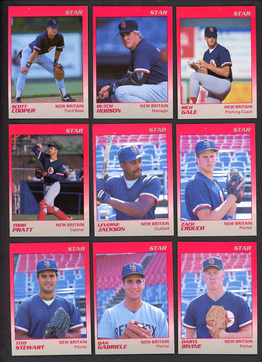 1989 Star New Britain Red Sox Complete Set Butch Hobson 544055