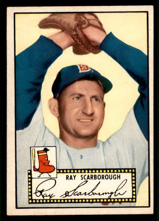 1952 Topps Baseball #043 Ray Scarborough Red Sox EX-MT Black 544132
