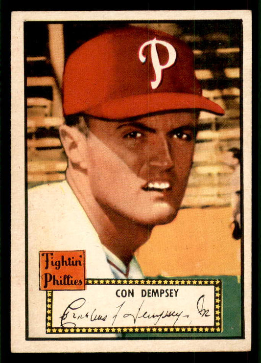1952 Topps Baseball #044 Con Dempsey Phillies EX-MT Red 544133