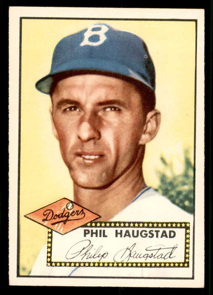 1952 Topps Baseball #198 Phil Haugstad Dodgers EX-MT 544270