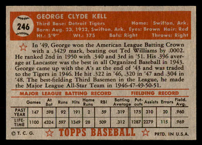 1952 Topps Baseball #246 George Kell Tigers EX-MT 544316