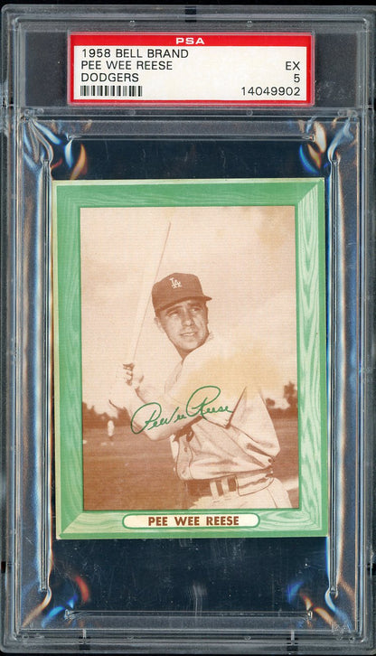 1958 Bell Brand Pee Wee Reese Dodgers PSA 5 EX 544739