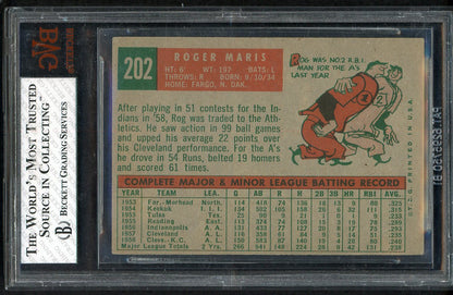 1959 Topps Baseball #202 Roger Maris A's BVG 5 EX 544777
