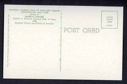 Yellow Hall of Fame Postcard Luke Appling White Sox Signed Autographed