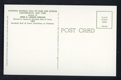 Yellow Hall of Fame Postcard Jocko Conlan Umpire Signed Autographed