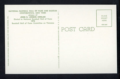Yellow Hall of Fame Postcard Jocko Conlan Umpire Signed Autographed