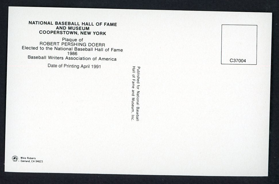 Yellow Hall of Fame Postcard Bobby Doerr Red Sox Signed Autographed