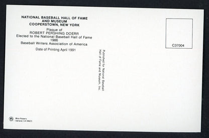 Yellow Hall of Fame Postcard Bobby Doerr Red Sox Signed Autographed