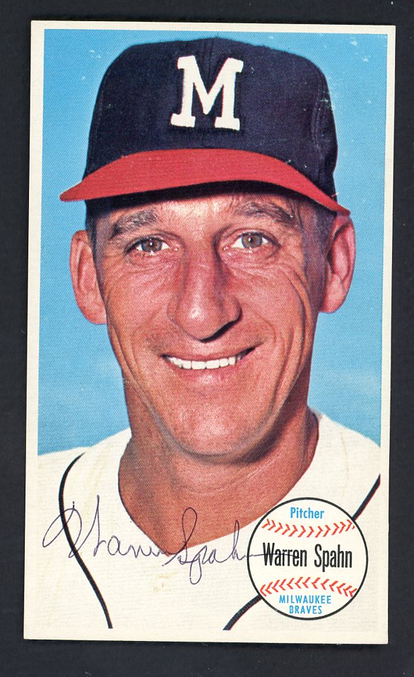 1964 Topps Giants #031 Warren Spahn Braves Signed Autographed