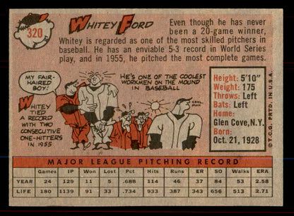 1958 Topps Baseball #320 Whitey Ford Yankees NR-MT 545664
