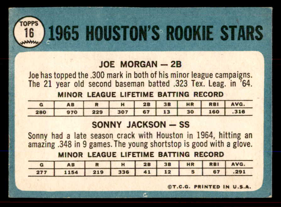 1965 Topps Baseball #016 Joe Morgan Astros EX+/EX-MT 545677