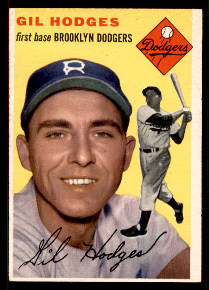 1954 Topps Baseball #102 Gil Hodges Dodgers EX-MT 545848