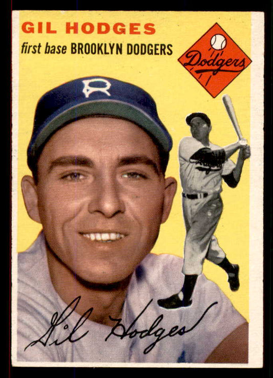 1954 Topps Baseball #102 Gil Hodges Dodgers EX-MT 545848