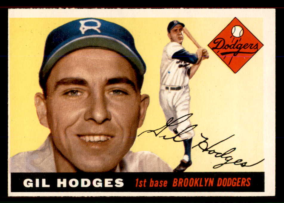 1955 Topps Baseball #187 Gil Hodges Dodgers EX-MT 545853