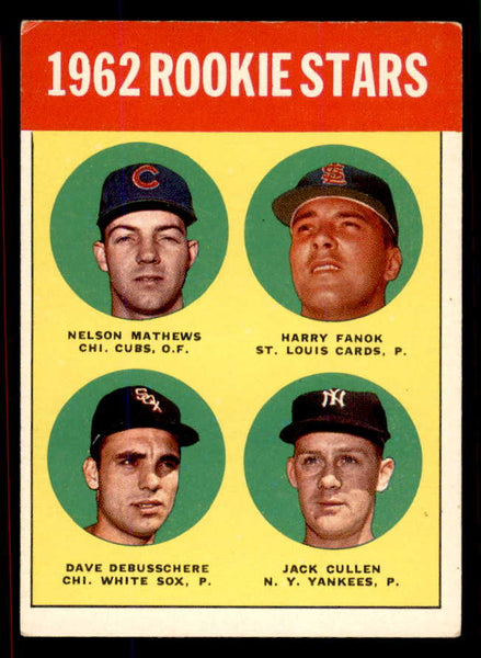 1963 Topps Baseball #054 Dave DeBusschere White Sox VG-EX Variation 545884