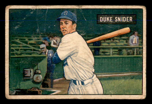 1951 Bowman Baseball #032 Duke Snider Dodgers Fair 545902