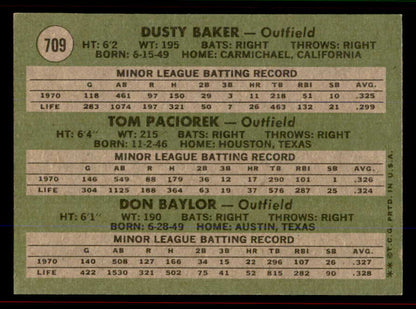 1971 Topps Baseball #709 Dusty Baker Don Baylor EX+ 545968