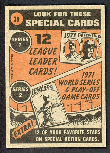 1972 Topps Baseball #038 Carl Yastrzemski IA Red Sox VG-EX 546075