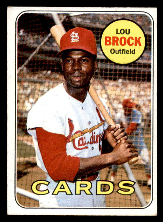 1969 Topps Baseball #085 Lou Brock Cardinals EX+/EX-MT 546131