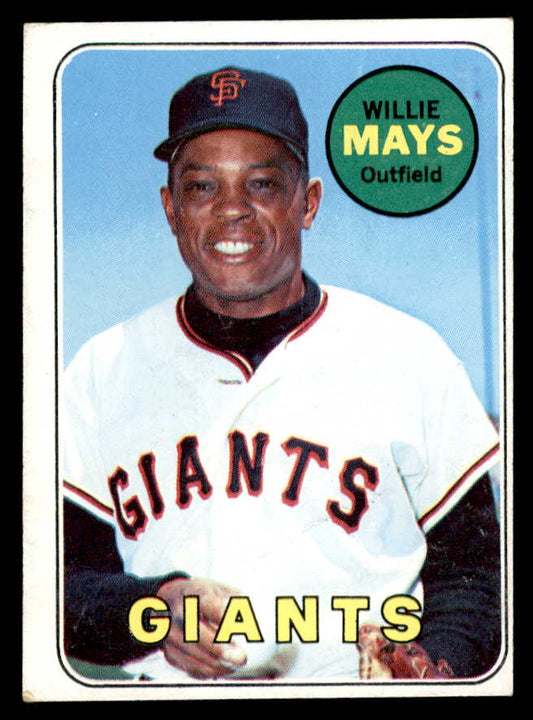1969 Topps Baseball #190 Willie Mays Giants EX+/EX-MT 546161