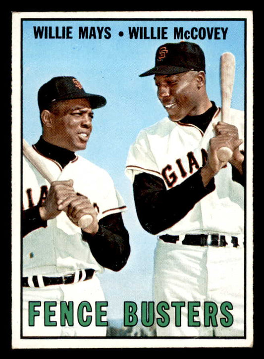 1967 Topps Baseball #423 Willie Mays Willie McCovey EX+/EX-MT 546272