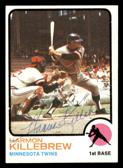 1973 Topps #170 Harmon Killebrew Twins Signed Autographed