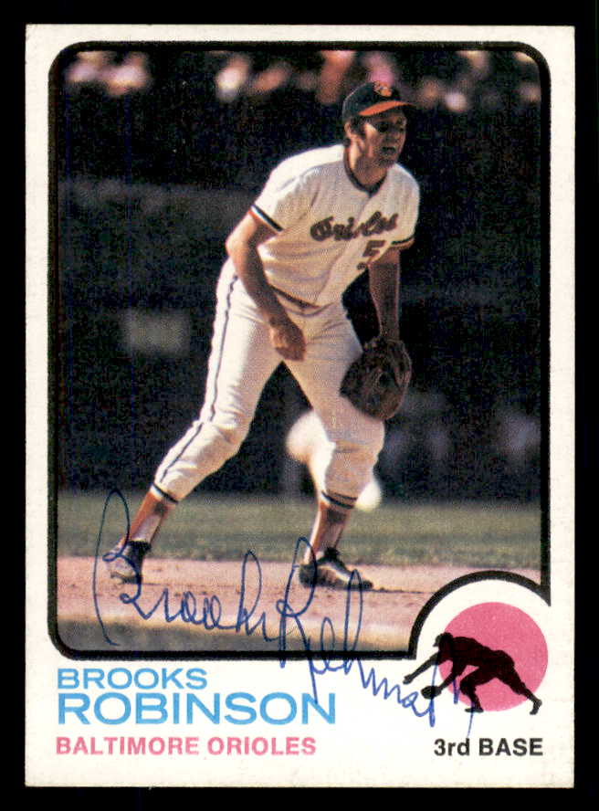 1973 Topps #090 Brooks Robinson Orioles Signed Autographed