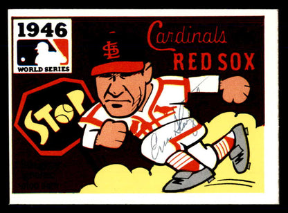 1971 Fleer #044 Enos Slaughter Cardinals Signed Autographed