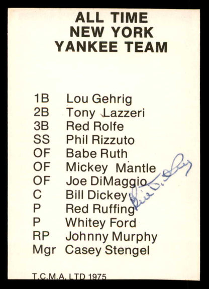 1975 TCMA Bill Dickey Yankees Signed Autographed